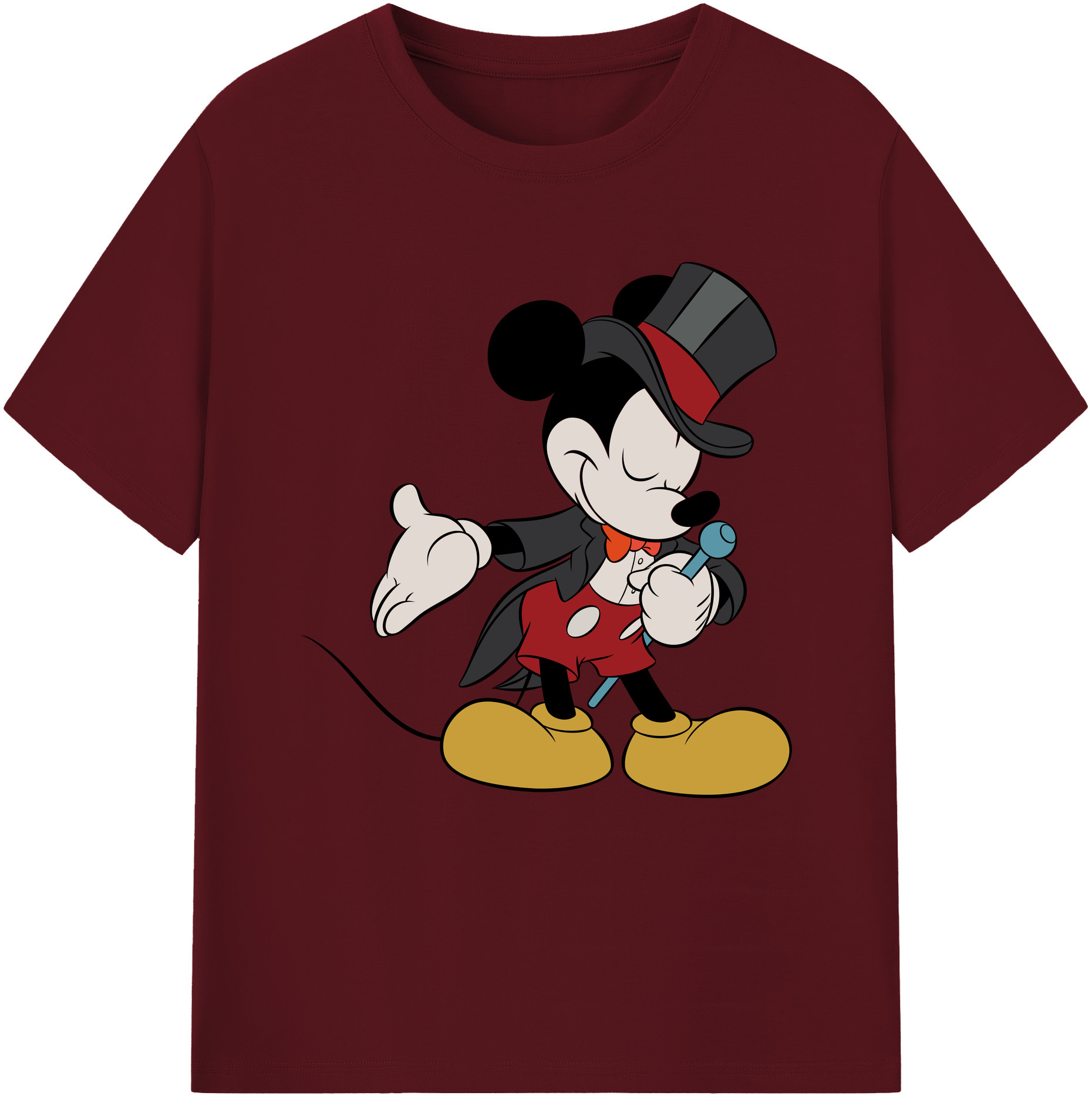 （画像用） ミッキーマウス Mickey Mouse 綿100％半袖Tシャツ（フロントプリント）